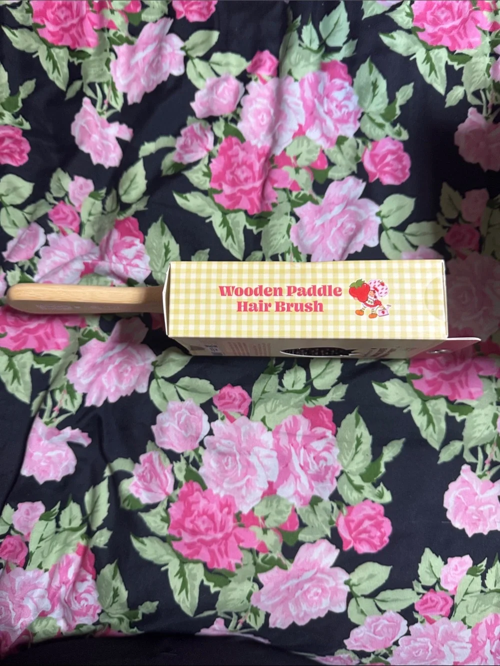 Strawberry Shortcake x Celavi Wooden Paddle Hair Brush - Pink Cushion